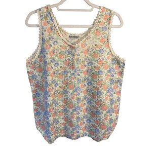 Secret Ingredient Multicolor Floral Blouse Size M L Cottagecore Romantic Boho